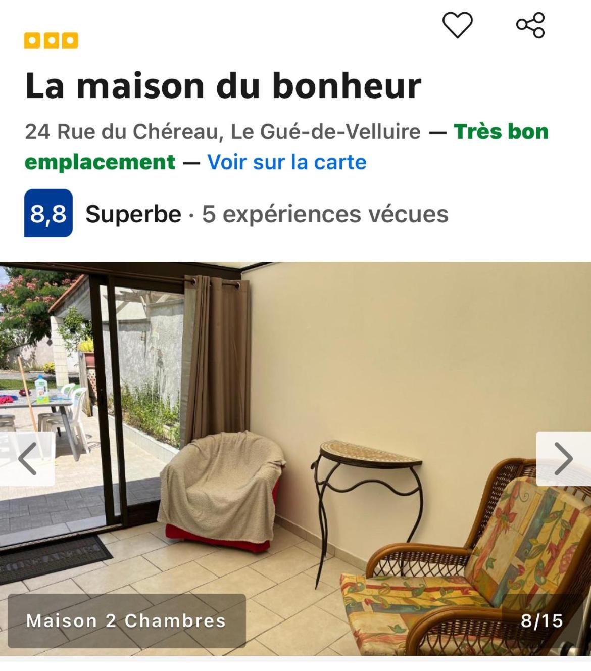 La Maison Du Bonheur Le Gue-de-Velluire Экстерьер фото