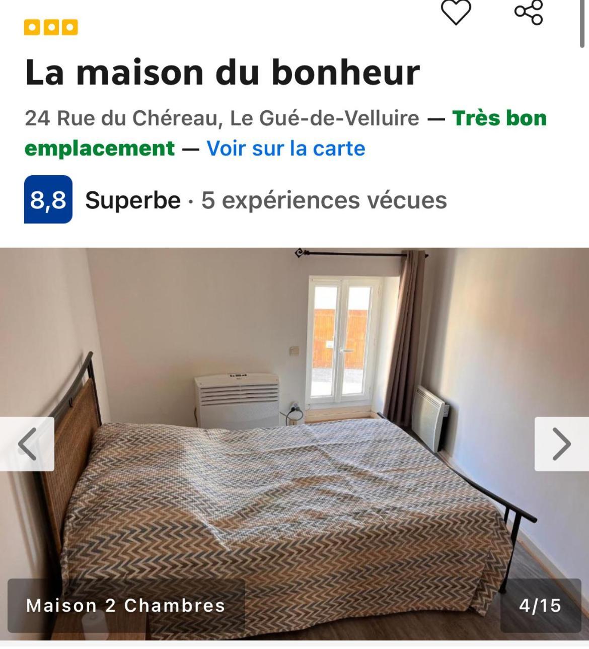 La Maison Du Bonheur Le Gue-de-Velluire Экстерьер фото